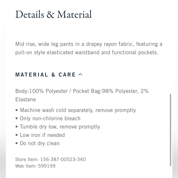 Abercrombie & Fitch SHORT LENGTH Pull On Track Pant - Picture 4 of 4